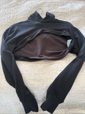 Bombshell Sportswear Black Crop Long Sleeve Hoodie